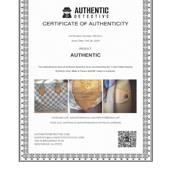 Louis Vuitton Damier Azur Speedy 25 - Picture 16 of 16